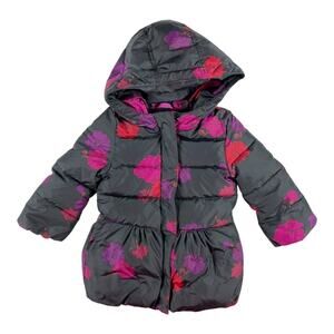 Gap Primaloft Puffer Black Floral Jacket 4 year